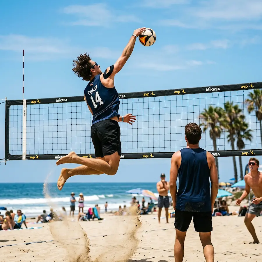 Beach Volleyball Action
